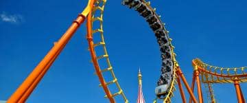 Image of roller coaster from Siam Amazing Park in Bangkok, Thailand