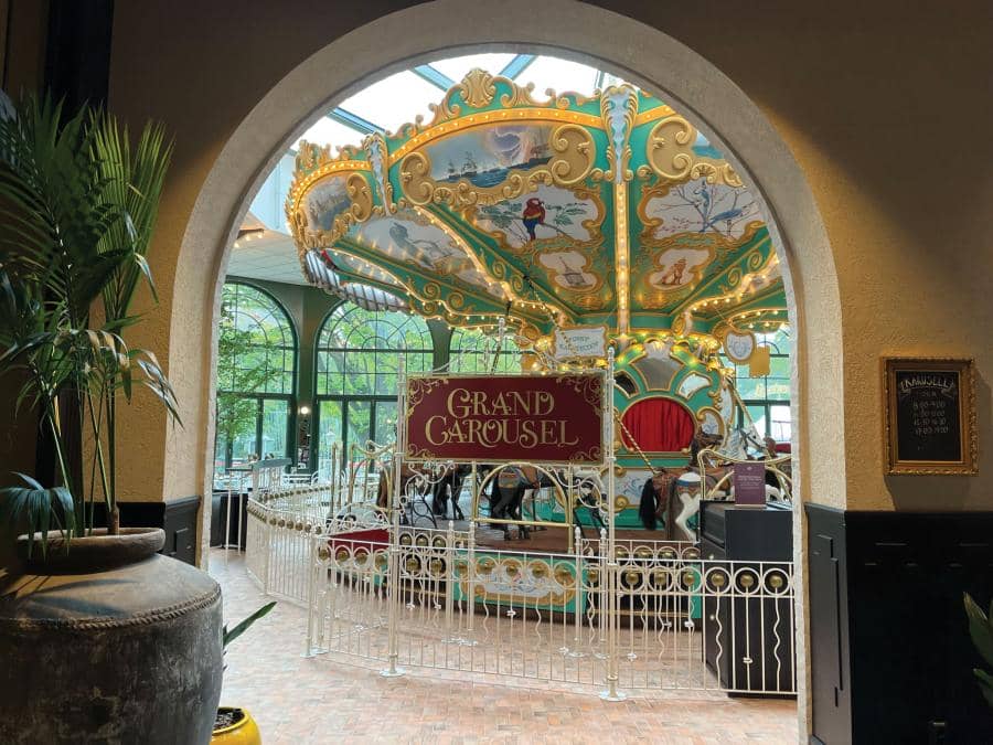 Circa 1923 carousel inside Liseberg's Grand Curiosa Hotel