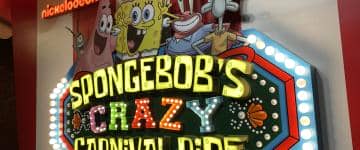 Spongebob's Crazy Carnival Ride entrance sign.