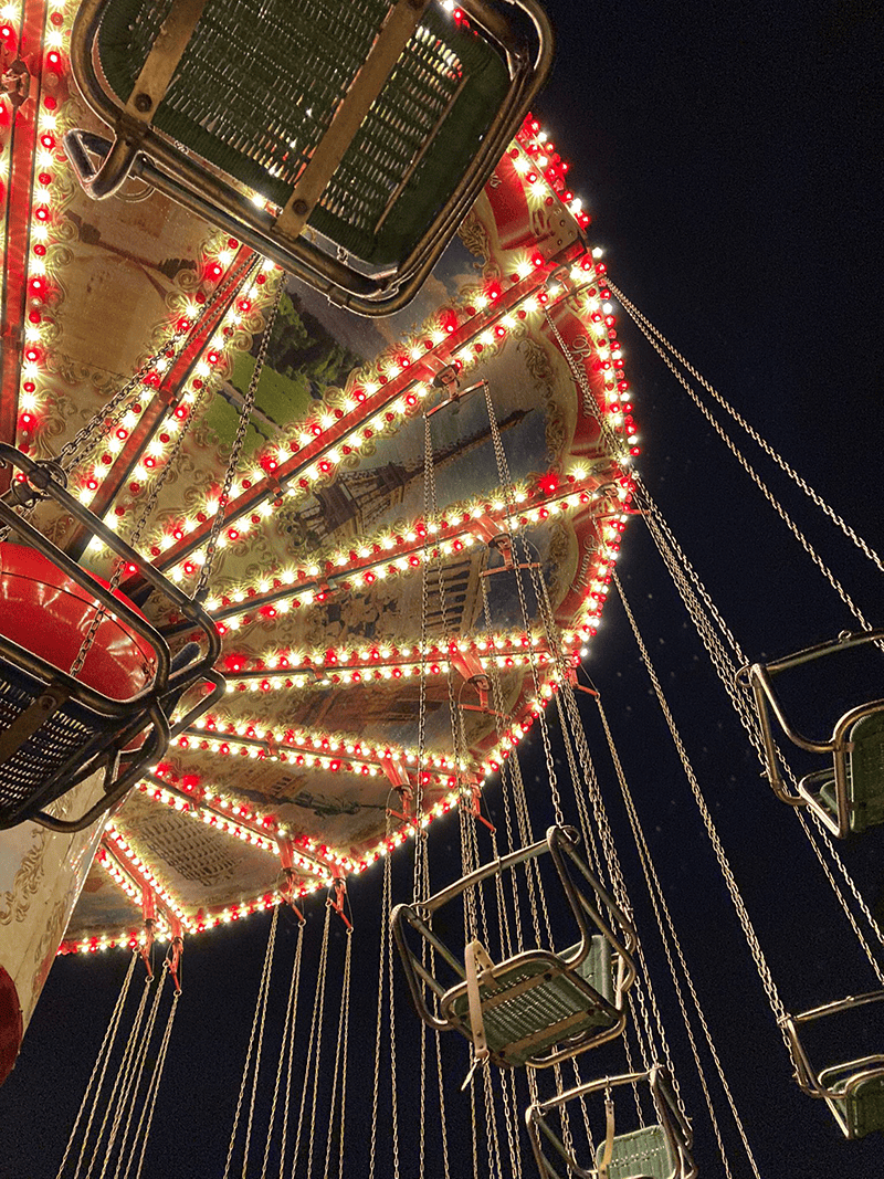 Lit up ride at Web Adventure Park 